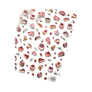 Imagem de Adesivos De Unhas Para Festa De Frutas: Abacaxi, Pitaya, Kiwi, Maçã, M