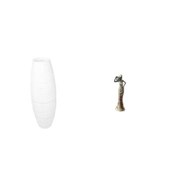 Imagem de Whtkoph Elegante Luminária de Chão com Cúpula Tribal E Figura Feminina Vintage, Ideal para Decoração de Quarto, Hotel, Mesa de Trabalho Ou Inauguração de Casa