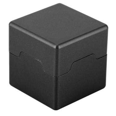Imagem de Chiffonade Suporte de giz de piscina de alumínio de 3 cm - Mini suporte magnético portátil de giz com ponta de bilhar para manutenção de ponta de taco de bilhar (preto)