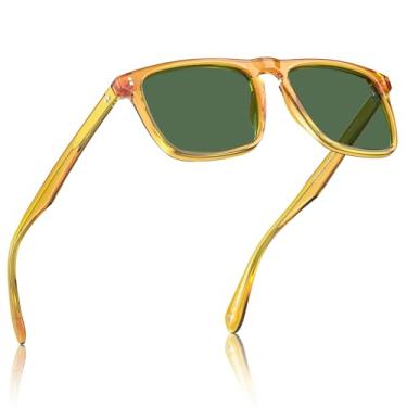 Imagem de Óculos de Sol CARFIA CA53572 Masculino - Retrô Moderno e Estiloso com Lentes Polarizadas, Proteção UV e Armação em Acetato de Acabamento Artesanal