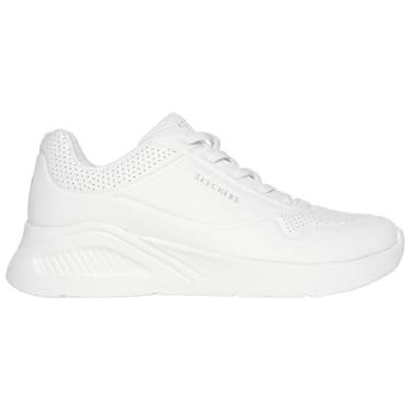 Imagem de Skechers Tênis esportivo feminino Uno Lite Vendox, tênis branco Duraleather, 42