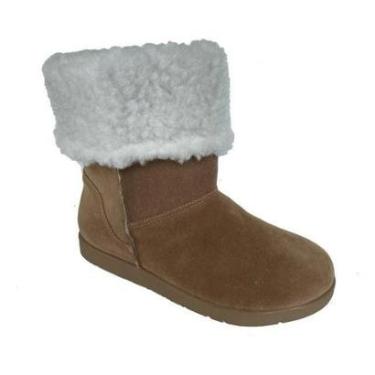 Imagem de Bota Feminina Forrada Pelo Lã Neve Inverno Impermeável Antiderrapante Frio Modelo Casual Confortável-Feminino