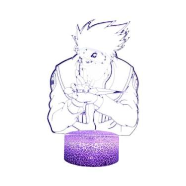 Imagem de Luz Noturna LED 3D Naruto Uzumaki Kakashi Hatake Itachi Uchiha Com 7/1