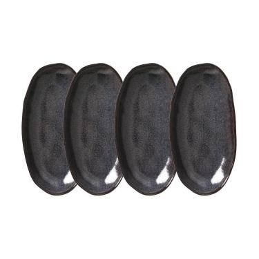 Imagem de Conjunto De Travessas Ovais Grandes Porto Brasil Orgânico Azul