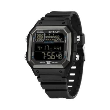 Imagem de Relógio Digital Cronógrafo LED À Prova d'Água Para Homens SANDA, Relóg