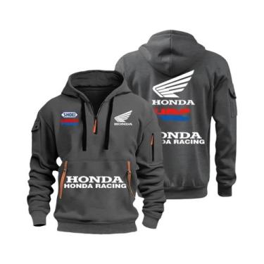 Imagem de Moletom Masculino De Outono Inverno Com Múltiplos Bolsos E Zíper, Roup