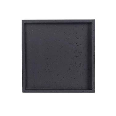 Imagem de Pires de plantas Bandeja coletora de pires para plantas grandes, palete quadrado resina sintética para internas e externas(Preto,XXX-Large)