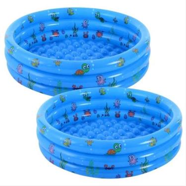 Imagem de Kit 2 Piscinas Redonda Inflável Verão Menino Menina criança bebê praia