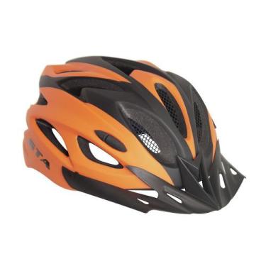 Imagem de Capacete Ciclismo MTB GTA NX INMOLD Com Led Preto Laranja Tamanho: M 5