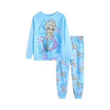 Imagem de Conjunto De Pijamas De Algodão Para Meninas Com Personagens Da Anna E 