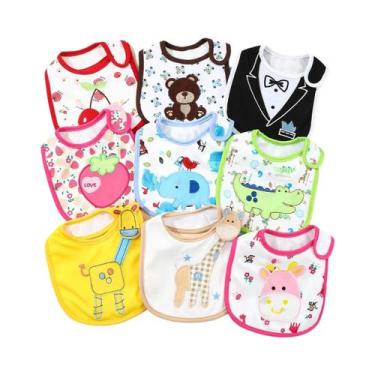 Imagem de Conjunto De Babadores Impermeáveis Para Bebês (Menina E Menino) - 5 Pe