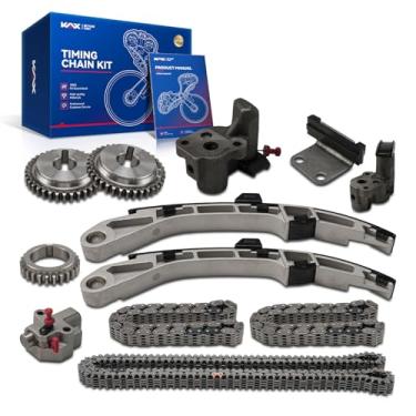 Imagem de KAX Kit de corrente de distribuição do motor com tensor e roda dentada para INFINITI G35 2003-2007, Nissan Murano 2003-2007, 350Z 2003-2007, Maxima 2002-2003, M35 2006-2008, FX35 2008, FX35 2008 03