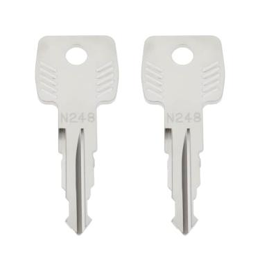 Imagem de YINETTECH 2 chaves de substituição N248 compatíveis com Thule para suportes de teto para bicicletas, caixas de tejadilho