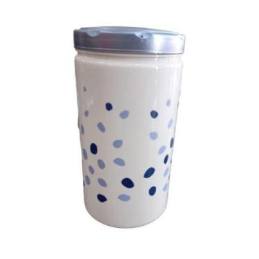 Imagem de Pote Branco Granilite Tampa Prata Mate 1,8l - PANAMBY