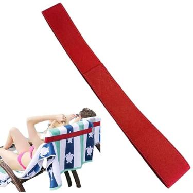 Imagem de Faixa de toalha para cadeira de praia | fácil instalação segura - faixa de fixação de toalha cadeira de praia - para navio de cruzeiro à beira-mar banhos de sol relaxantes adultos mulheres homens