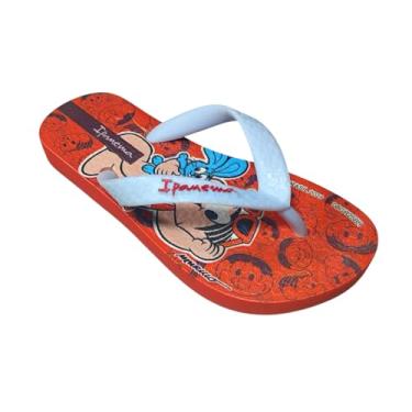 Imagem de Chinelo de Dedo Ipanema Emborrachado Turma da Mônica Completa Cascão Magali Mônica Cebolinha Grade Infantil (Vermelho, BR, Criança de 9 a 12 anos, Numérico, 27)