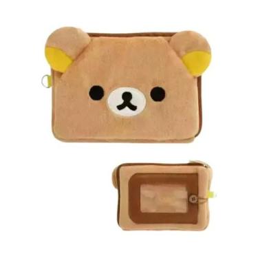 Imagem de Carteira Transparente Kawaii Rilakkuma, Estojo De Cartões E Chaves, Or