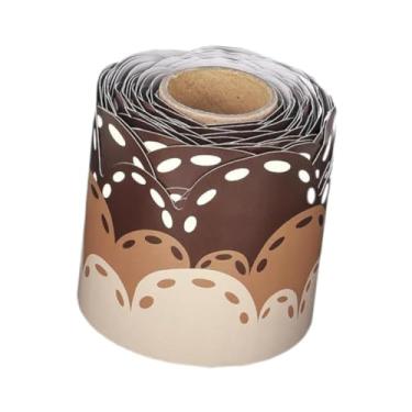 Imagem de Generic Adesivos decorativos marrons para bordas de quadros de avisos, 1000 cm, ideais para quadros brancos e negros.