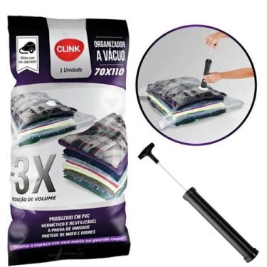 Imagem de Kit 5 Sacos Organizador a Vácuo Grande Para Guardar Edredom Jogo de Le