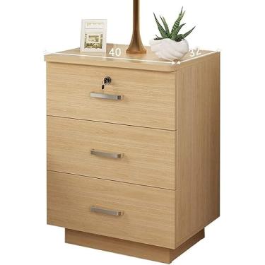 Imagem de Mesa de cabeceira com trava htst Mesas laterais de sofá com gavetas de armazenamento, mesa de cabeceira pequena para móveis de quarto, mesa de lanche e mesa digna