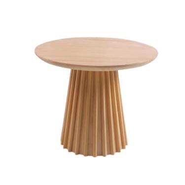 Imagem de Mesa de jantar, estilo nórdico, mesa de jantar redonda, de madeira maciça, mesa de café, sala de estar, mesa de chá, varanda, mesa de cozinha moderna