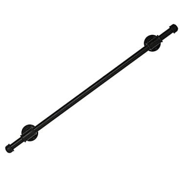 Imagem de Corrimão de escada preto fosco industrial com encaixes barra de suporte para idosos para segurança de 0,5 m de comprimento