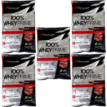 Imagem de Kit 5X 100% Whey Prime - 900g Refil Chocolate - BodyAction-Masculino