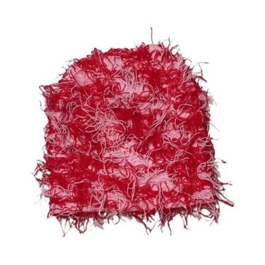 Imagem de Gorro Balaclava Bordado Desgastado, Máscara De Esqui Em Tricô Com Etiq