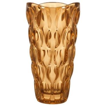 Imagem de Vaso Halley Vidro Ambâr 1 Litro Decorativo para Flores e Mesa Posta - 