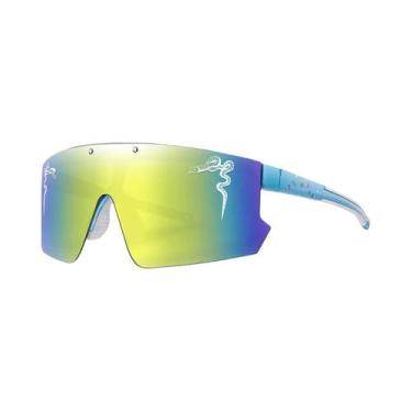 Imagem de Óculos De Sol Unissex UV400 Para Ciclismo, Armação Grande, 5 Cores, Óc