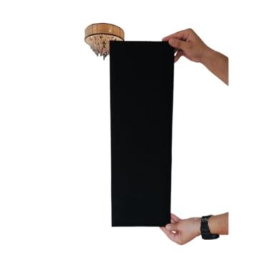 Imagem de Kit 10 Cabeceiras de Cama Estofadas 60x20 cm Modular Autocolante para Cama Casal King(PRETO)