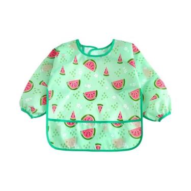 Imagem de Babadores Impermeáveis De Manga Longa Para Bebês Recém-Nascidos, Roupa