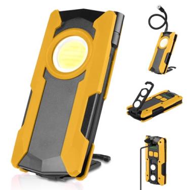 Imagem de KOKOIN Luz de trabalho de LED recarregável, lanterna portátil 2000LM 40W com pescoço de ganso flexível, base magnética e gancho, 5 modos para reparo de carro, acampamento, emergência e trabalho ao ar