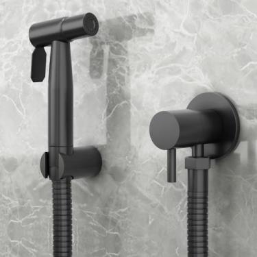 Imagem de Ducha Higiênica Completa Aço Inox Acabamento Preto GoldenX