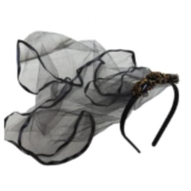 Imagem de Veu de Noiva Preto para Fantasia - Halloween - Genérico