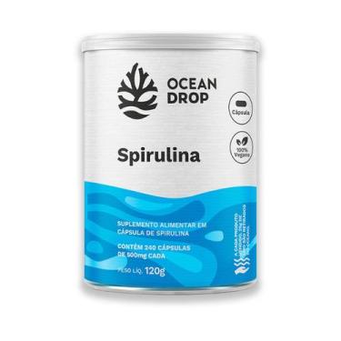 Imagem de Spirulina 520mg Ocean Drop Vegana 240 Cápsulas