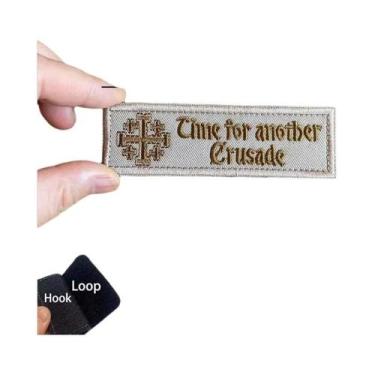 Imagem de Patch De Moral Tático Militar Bordado De Cavaleiros Templários De Jeru