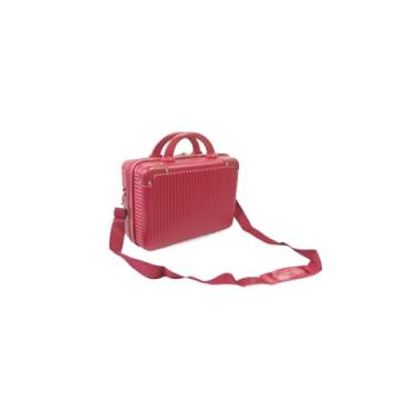 Imagem de Frasqueira,Maleta de maquiagem à prova d'água para viagem, organizador de viagem(vinho G)