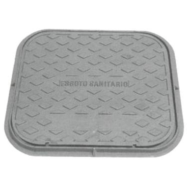 Imagem de Tampa Tampão De Chão Simples T33 Ferro Passagem 48x54cm