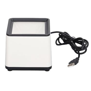 Imagem de Ainoli mãos livres scanner de código de barras anúncio de voz resposta rápida leitor de código de barras de mesa 2D para negócios