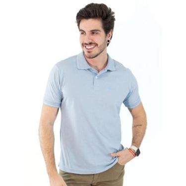Imagem de Camisa Polo Masculina Tradicional Texturizada Preta Azul Anticorpus-Masculino