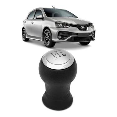 Imagem de Manopla Bola Câmbio Etios Hatch Sedan Prata Aro Cromado