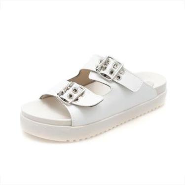 Imagem de Papete Feminina Urban Sandalia Confortavel Com Fivela Leve E Anatomica Plataforma Off-white Rota79-Unissex