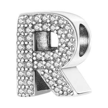 Imagem de Pulseira De Prata 925 Com Berloques De 26 Letras Clássicas Para Mulher