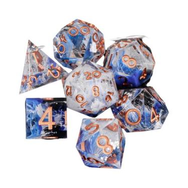 Imagem de Conjunto De Dados De Resina Dungeons And Dragons Com Bordas Afiadas Po