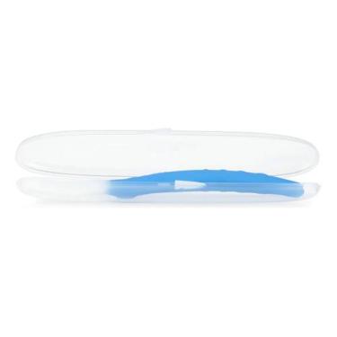 Imagem de Colher De Silicone Macio Infantil Alimentação + Estojo Nûby - Nuby, Az