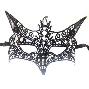 Imagem de Máscara de cosplay Lace Fox, festa de Halloween, capa de meio rosto - 