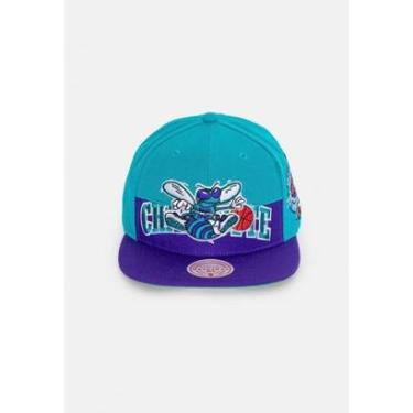 Imagem de Boné Mitchell & Ness NBA Snapback Half N Half Charlotte Hornets Masculino-Masculino