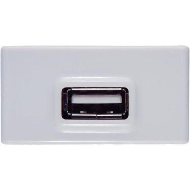 Imagem de Tomada Usb 1 A Bivolt Tramontina Branco Compatível Liz Lux² Giz Tablet