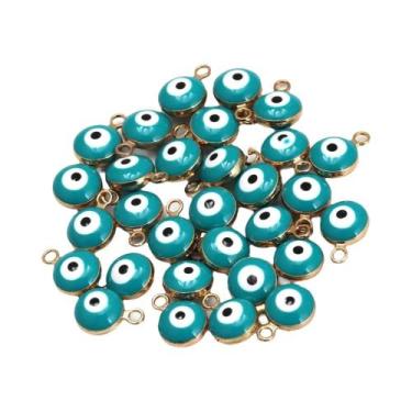 Imagem de Pingente Olho Turco De 6mm, 30 Peças, Charme Nazar Em Liga Para DIY, P